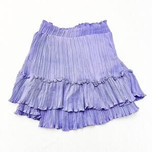 Robertson + Rodeo Purple Ruffled Pleated Pencil Skirt Size M
